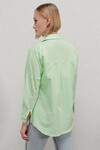 Kadın Açık Yeşil Oversize Uzun Basic Gömlek HZL22W-BD139001