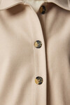 Kadın Bej Cepli Düğme Kapamalı Geniş Kalıp Ceket HZL23W-BD106741