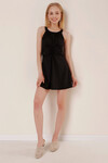 Kadın Siyah Şortlu Elbise Mayo HZL22S-AR19211