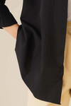 Kadın Tesettür Siyah Geniş Kalıp Uzun Basic Gömlek HZL24W-BD139001